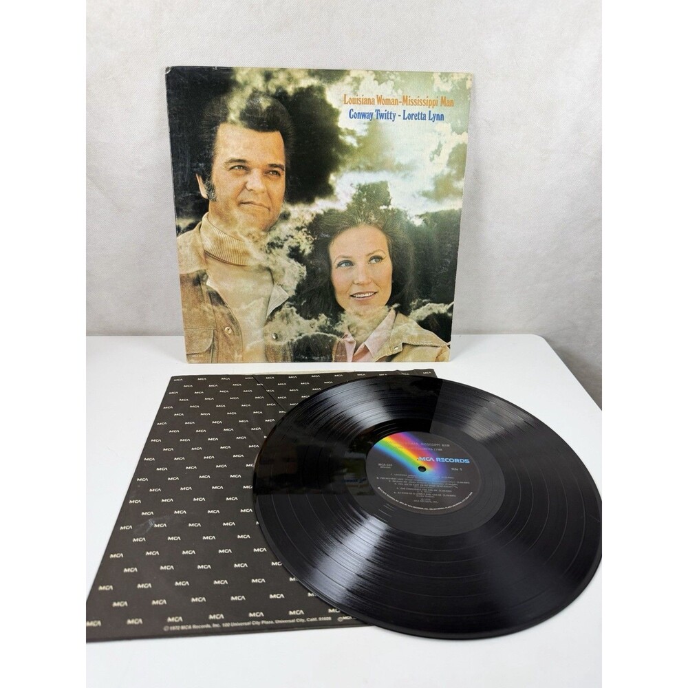 Vintage Conway Twitty Loretta Lynn Louisiana Woman Mississippi Man 12" Vinyl LP